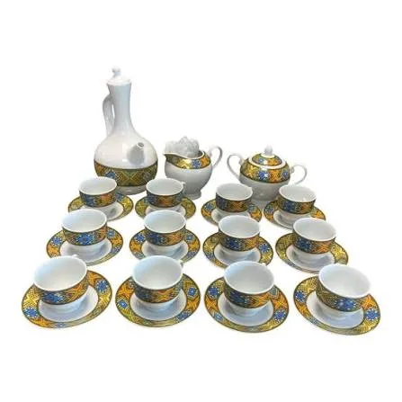 Porcelain coffee set, 12 cups