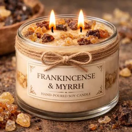 Frankincense and myrrh candle