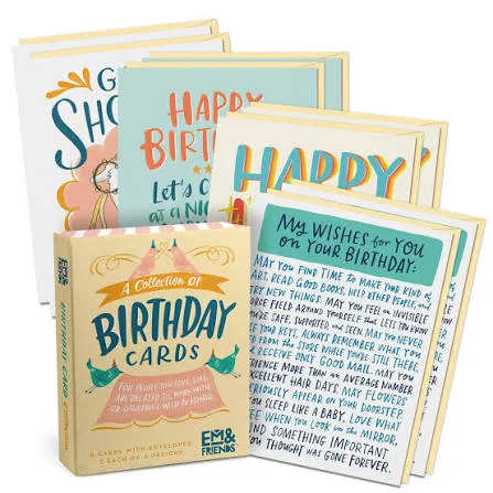 Birthday card collection, boxed